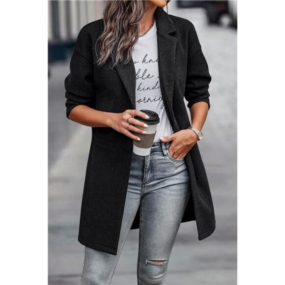 Women's 2024 Plaid Shacket Jacket Casual Button Wool Blend Winter - Picture 4 of 7